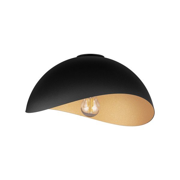 Plafonieră negru-mat/aurie din metal Opsi – Nova Luce
