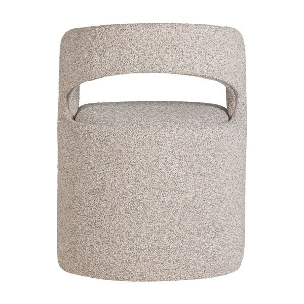 Scaun de living crem cu cotiere tapițat Lanor – WOOOD-image-3