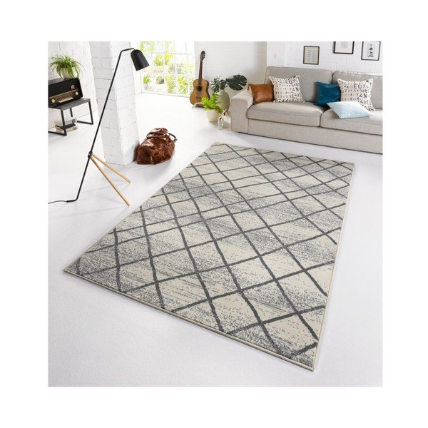 Covor Zala Living Rhombe, 200 x 290 cm, gri deschis-image-3