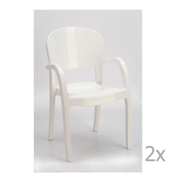 Set 2 scaune Castagnetti Penelope, alb