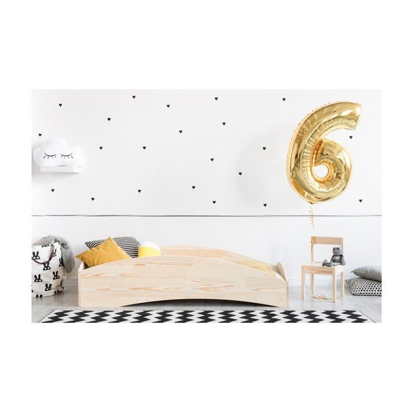 Pat din lemn de pin pentru copii Adeko BOX 6, 90 x 140 cm-image-2