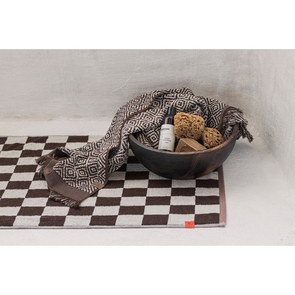 Covoraș de baie maro din bumbac organic 50x80 cm Retro – Mette Ditmer Denmark-image-1