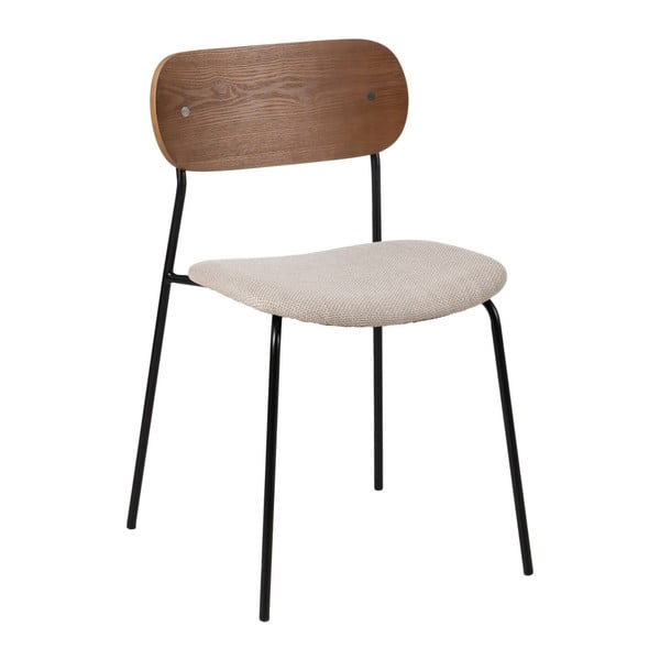 Scaune de dining maro/crem 4 buc. Moe – Ixia