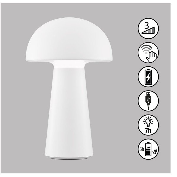 Veioză albă LED cu intensitate reglabilă/cu senzor de mișcare (înălțime 22 cm) Viga – Fischer & Honsel-image-1