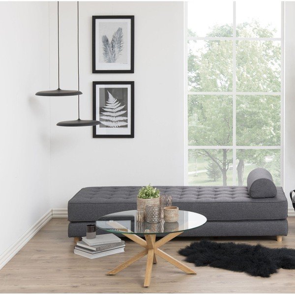 Măsuță de cafea cu blat din sticlă Actona Heaven, ⌀ 82 cm-image-1