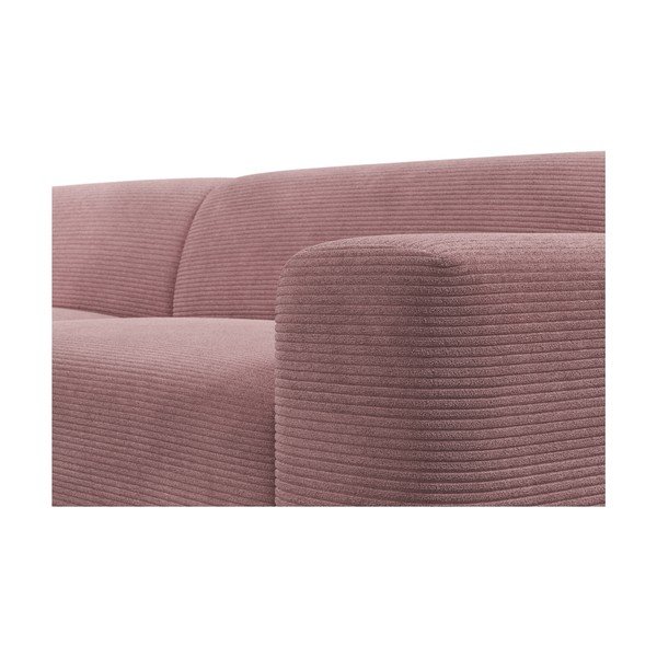 Colțar din catifea Marie Claire Home Karen, 260 cm, colț dreapta, roz-image-1