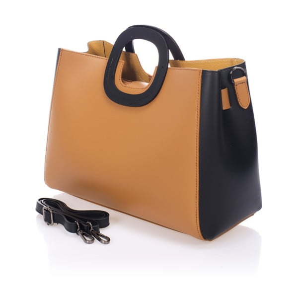 Geantă din piele Markese Cremio, maro-image-1