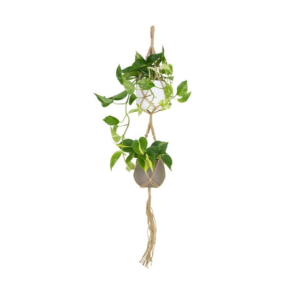 Suport suspendat pentru ghiveci de flori din material textil ø 10 cm (înălțime 120 cm) Macramé – Artevasi