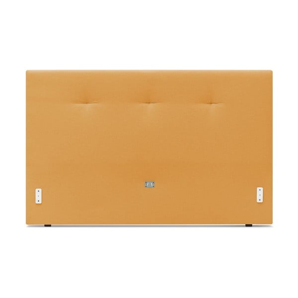 Pat matrimonial 160x200 cm galben muștar tapițat cu somieră Tory – Bobochic Paris-image-3