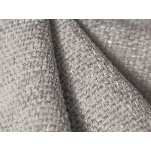 Pat matrimonial gri deschis tapițat cu spațiu de depozitare cu somieră 160x200 cm Miley – Micadoni -image-4