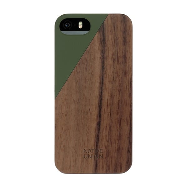 Husă protecție telefon Wooden Olive pentru iPhone 5/5S