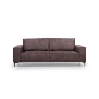 Canapea maro   din imitație de piele 224 cm Copenhagen - Scandic