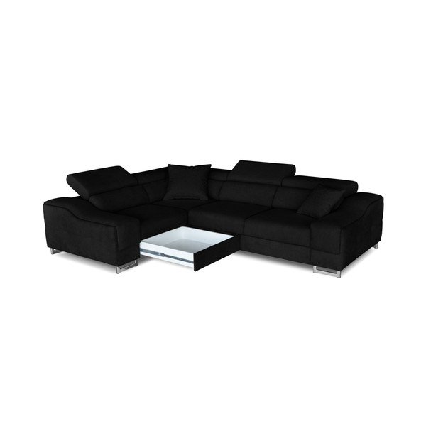 Colțar extensibil Windsor & Co. Sofas Kappa, colț partea stângă, negru -image-4