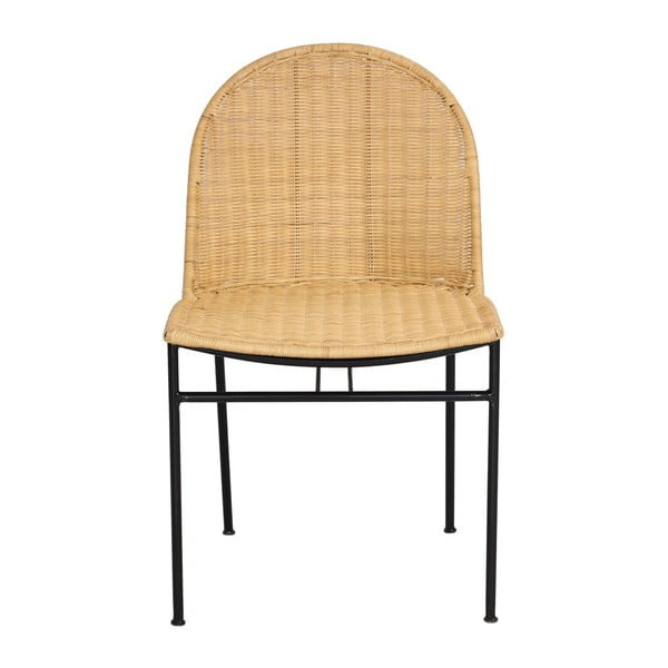 Set 4 scaune din ratan Sofia și masă neagră Marienlis - Bonami Essentials-image-3
