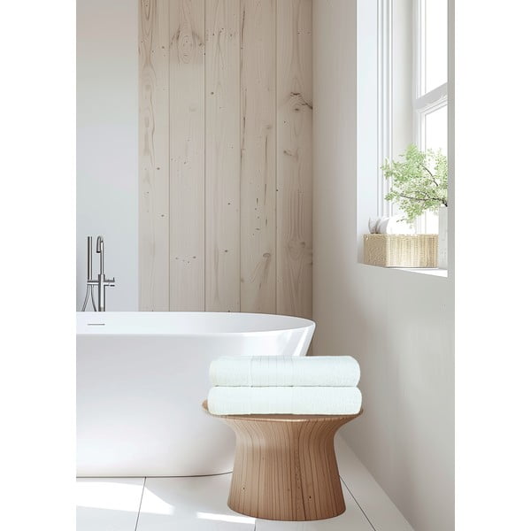 Prosoape albe 2 buc. din bumbac din frotir 70x140 cm – Good Morning-image-4