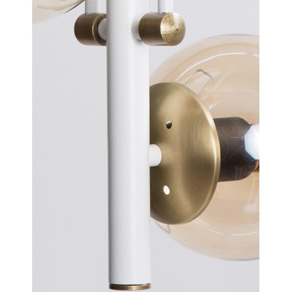 Lustră cu abajur din sticlă ø 15 cm Libra – Squid Lighting-image-2