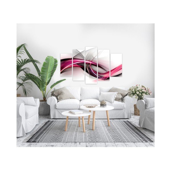 Tablou din mai multe piese Styler Abstract Purple, 100 x 150 cm-image-1