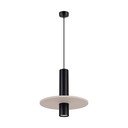 Lustră neagră/bej din metal ø 30 cm Olisa – Sollux