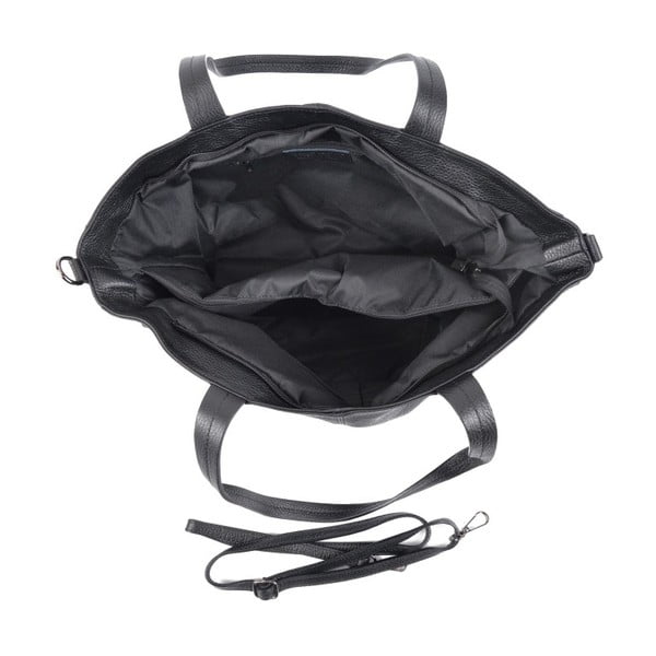 Geantă din piele Roberta M Stranger, negru-image-1