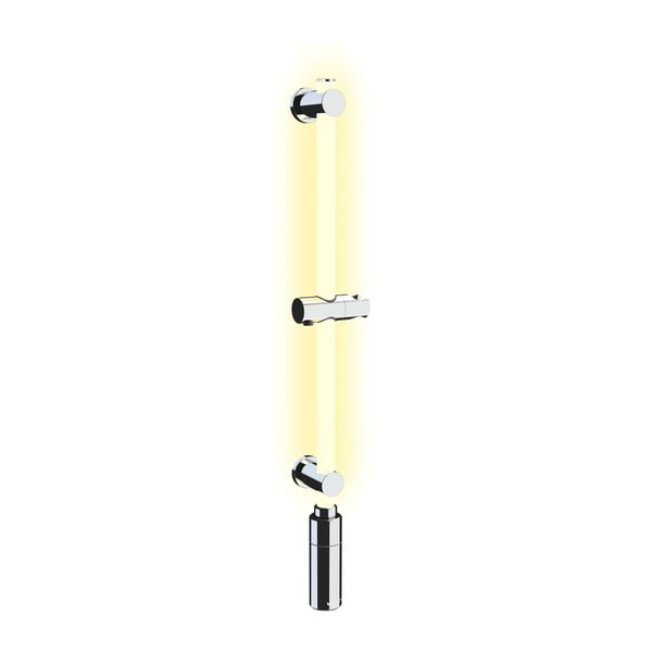 Tijă de duș argintie de montat pe perete 74 cm LED – Wenko