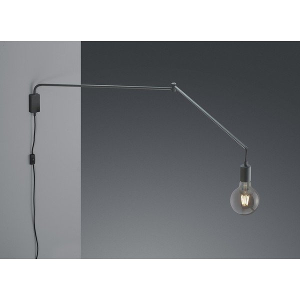 Aplică de perete negru-mat cu structură flexibilă cu alimentare la priză Line – Trio-image-2