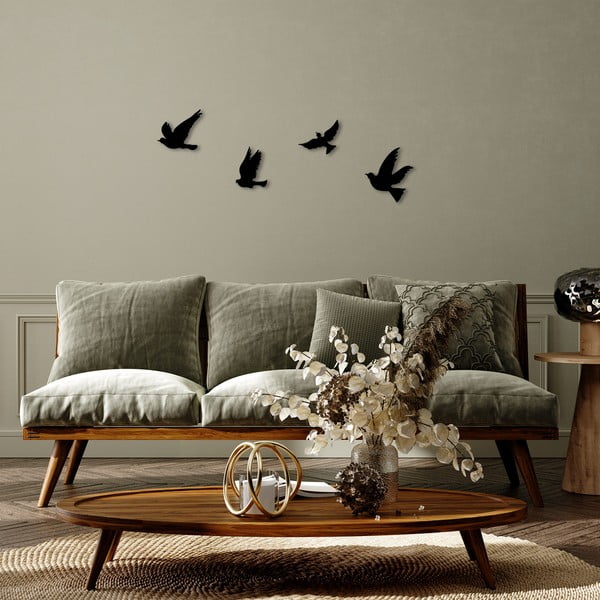 Decorațiuni de perete 4 buc. din metal 18x20 cm Birds – Wallity-image-3
