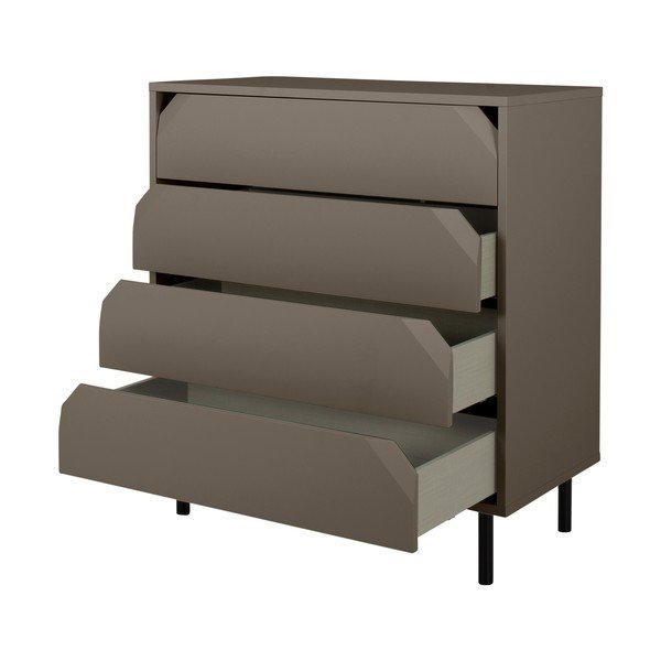 Comodă înaltă gri 90x96 cm Corner - Tenzo-image-3