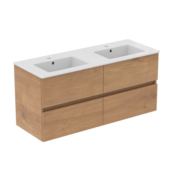 Dulap sub chiuvetă în culoare naturală suspendat cu aspect de lemn de stejar 120x55 cm Eurovit+ – Ideal Standard-image-3