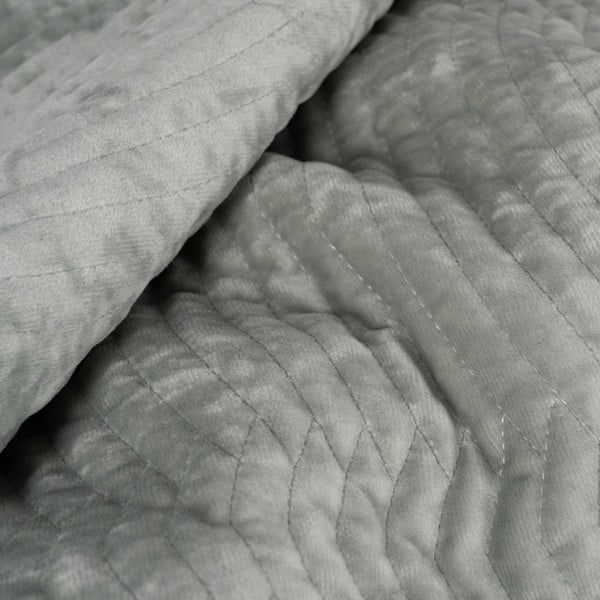 Cuvertură verde prăfuit matlasată din catifea 230x260 cm – Ixia-image-2