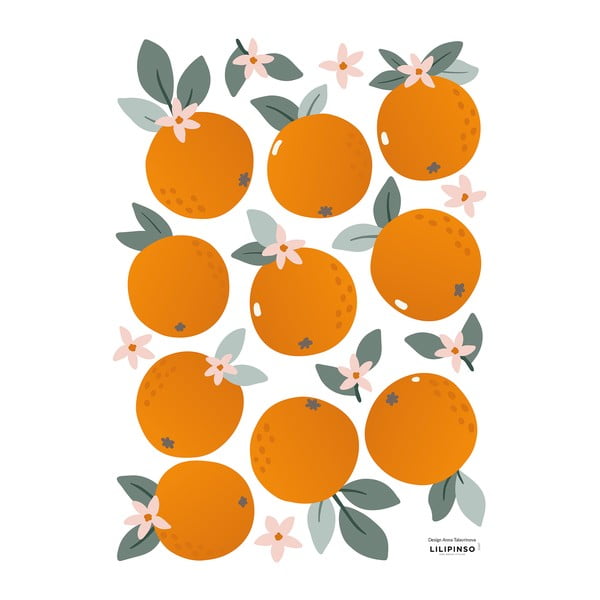 Autocolante pentru copii 10 buc. 30x42 cm Oranges – Lilipinso