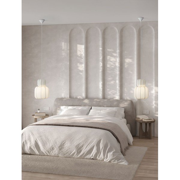 Lustră alb mat din material textil ø 28 cm Delina – Nova Luce-image-1