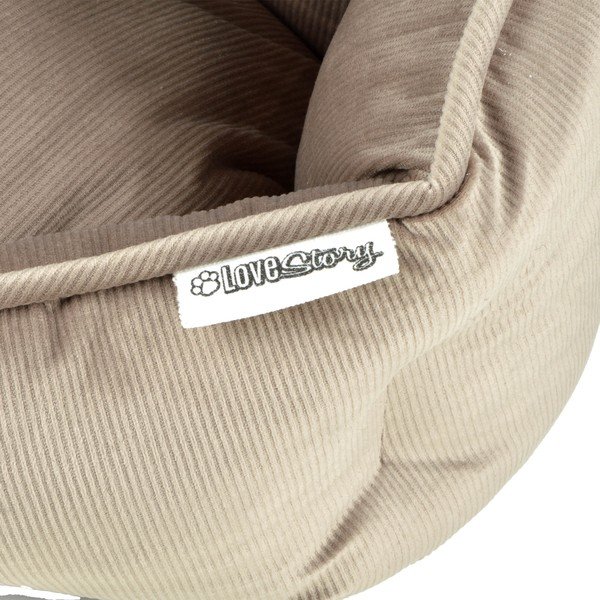 Pat pentru animale de companie maro deschis pentru câini ø 40 cm – Love Story-image-3