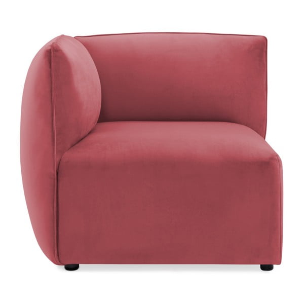 Modul colț stânga pentru canapea Vivonita Velvet Cube, roșu - roz