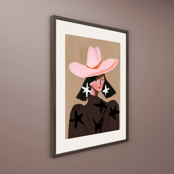 Tablou cu ramă imprimat 50x70 cm Cowgirl – Styler-image-2