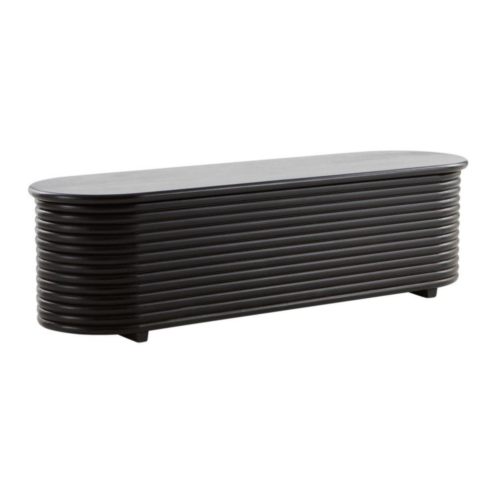 Cufăr negru din lemn de mango 150x42x42 cm Sjöbo – Jotex