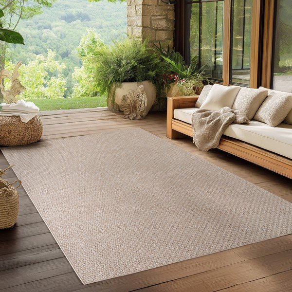 Covor pentru exterior și interior bej 120x170 cm Ibiza 1901 – Ayyildiz Carpets-image-1
