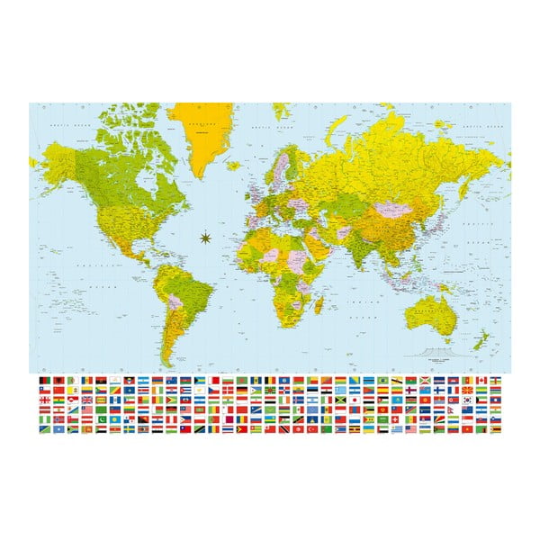 Tapet în format mare Lumea colorată, 366x254 cm