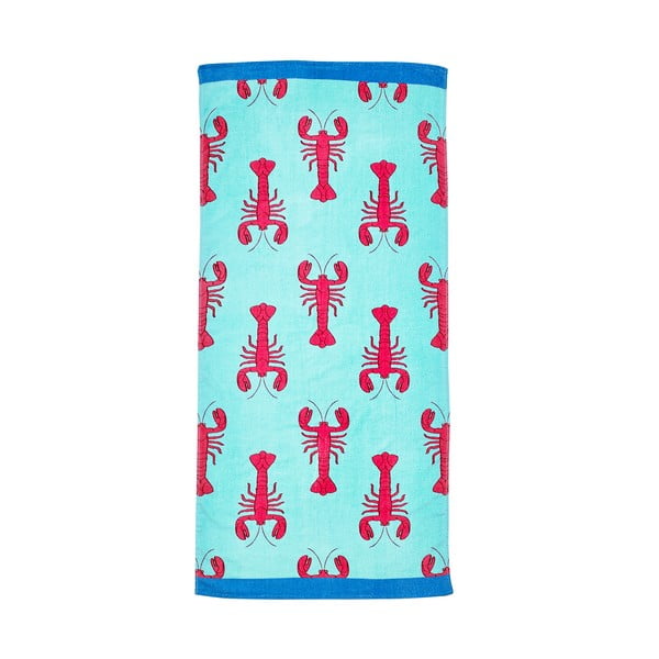 Prosop de plajă albastru din bumbac 76x160 cm Lobster – Catherine Lansfield