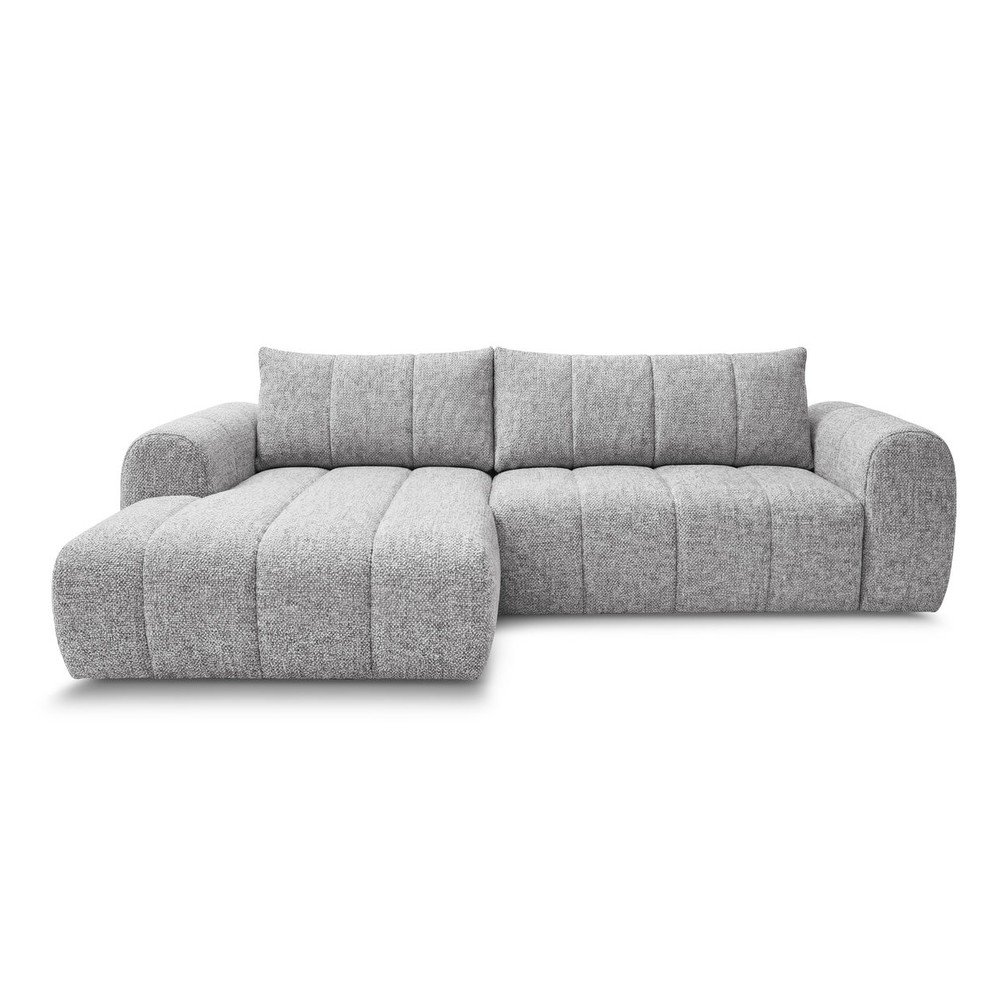 Colțar gri deschis (cu colț pe partea stângă/cu șezlong) Nesty – Bobochic Paris