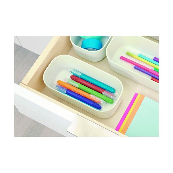 Cutie depozitare iDesign Eco, 9 x 18,3 cm, alb-image-2