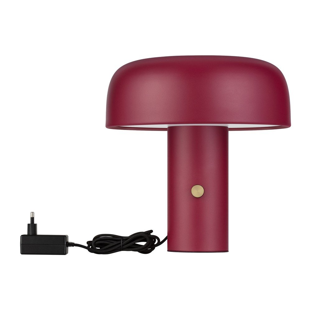 Veioza burgundy LED cu intensitate reglabila din metal (inaltime 31 cm) Noelia – Nova Luce