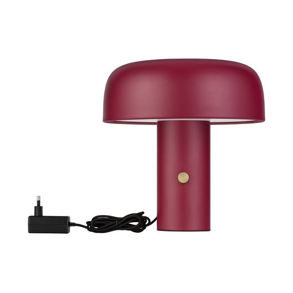 Veioză burgundy LED cu intensitate reglabilă din metal (înălțime 31 cm) Noelia – Nova Luce