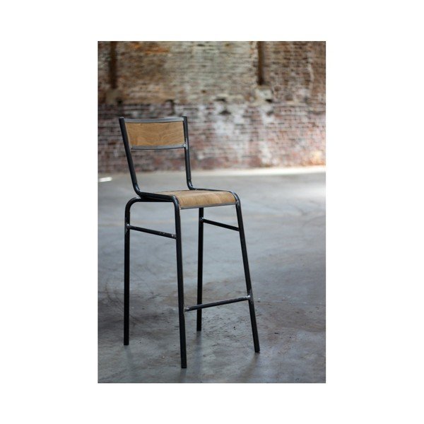 Set 2 scaune de bar Red Cartel Pilot, negru-natural-image-2