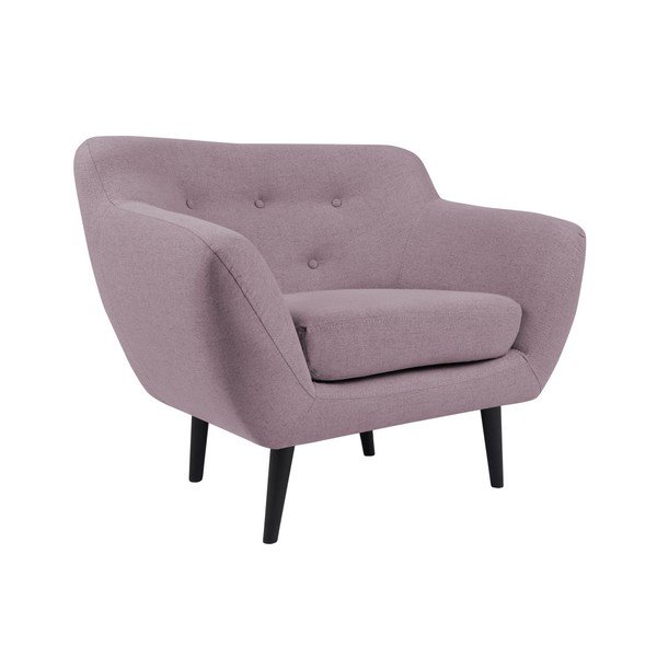 Fotoliu cu picioare maro Mazzini Sofas Piemont, roz-image-3