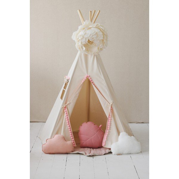 Cort teepee pentru copii  Fluffy Pompoms – Moi Mili-image-1