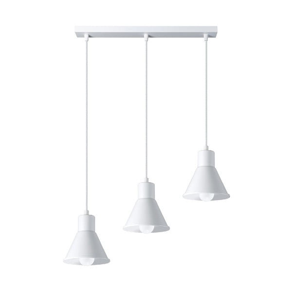 Lustră albă cu abajur din metal 45x14 cm Martina - Nice Lamps