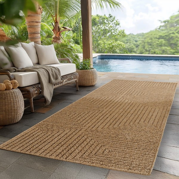 Covor tip traversă pentru interior și exterior maro 80x250 cm Timber 1404 – Ayyildiz Carpets-image-1