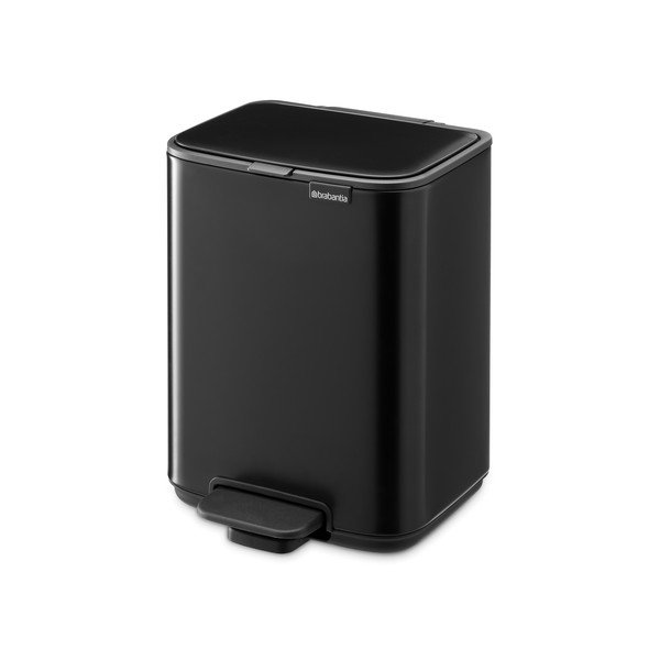 Coș de gunoi negru mat cu pedală din oțel 4 l Bo – Brabantia