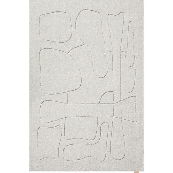 Covor gri deschis din lână 160x230 cm Morphic – Agnella