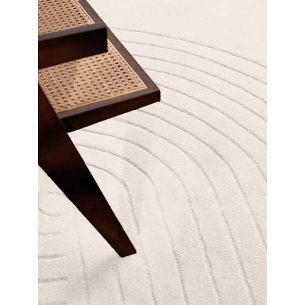 Covor crem țesut manual din lână 80x150 cm Arcura – Vikosa-image-2